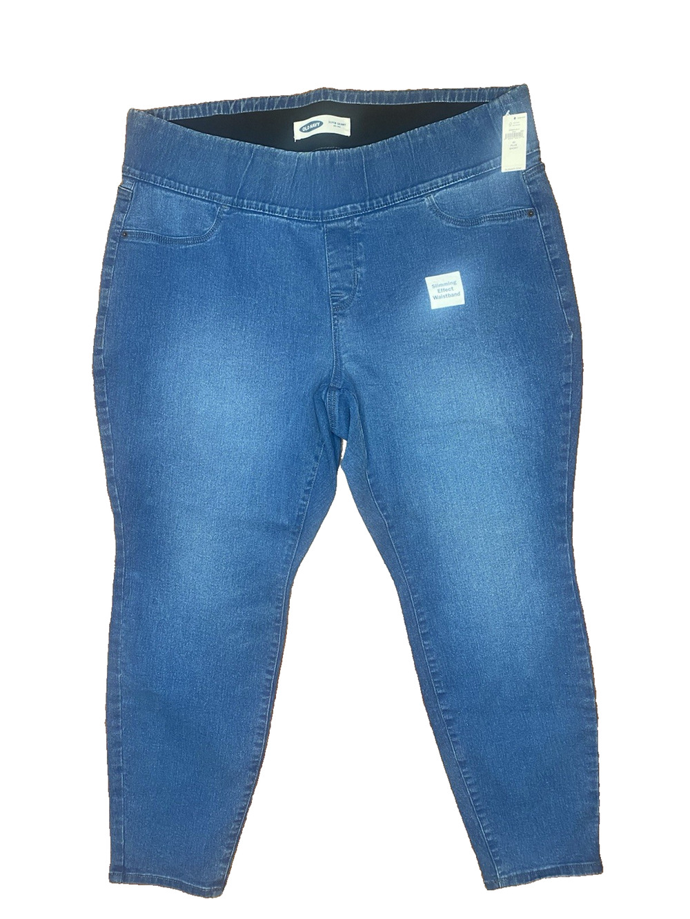 NEW Old Navy Jeans Womens 20 Plus Short Super Skinny Mid Rise Casual Blue Denim
